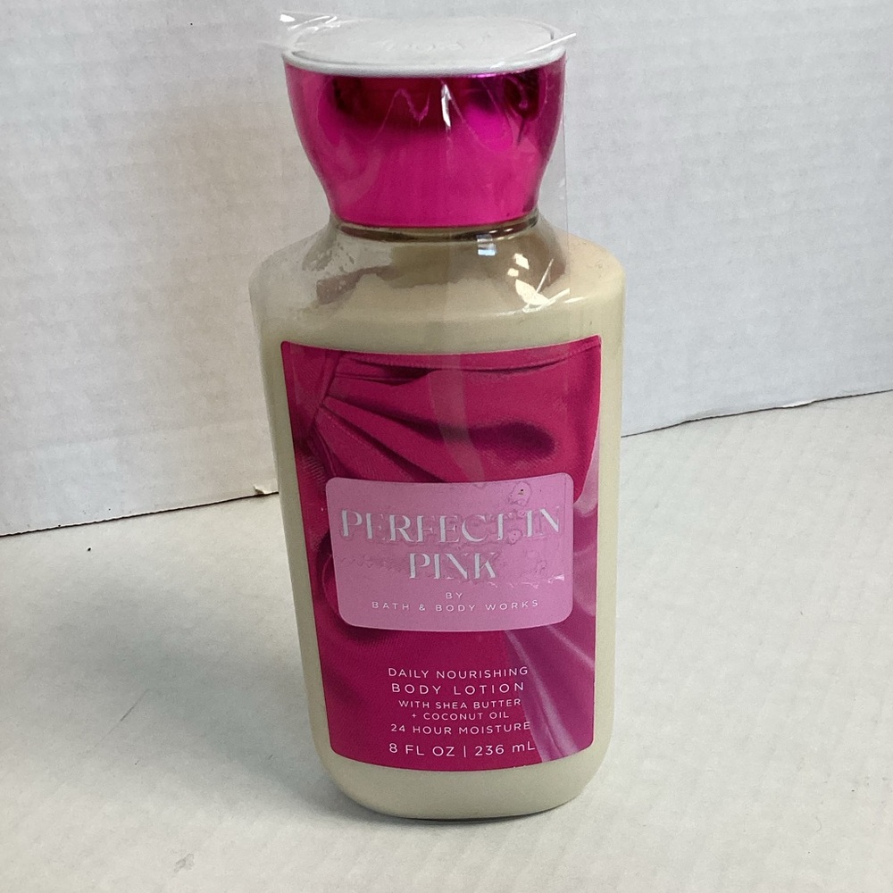 New Sealed Bath & Body Works Perfect in Pink Body Lotion - Pink, Cream